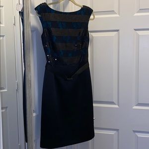 Tabara Teal and Black Dress
